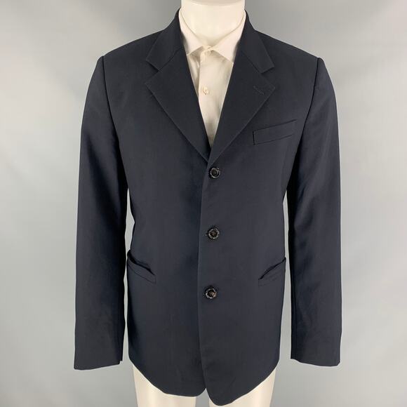 MARNI Size 40 Navy Wool Notch Lapel Sport Coat - Picture 1 of 1
